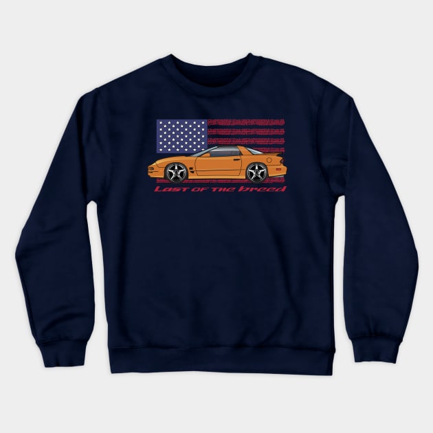 USA - Last of the breed - orange Crewneck Sweatshirt by JRCustoms44